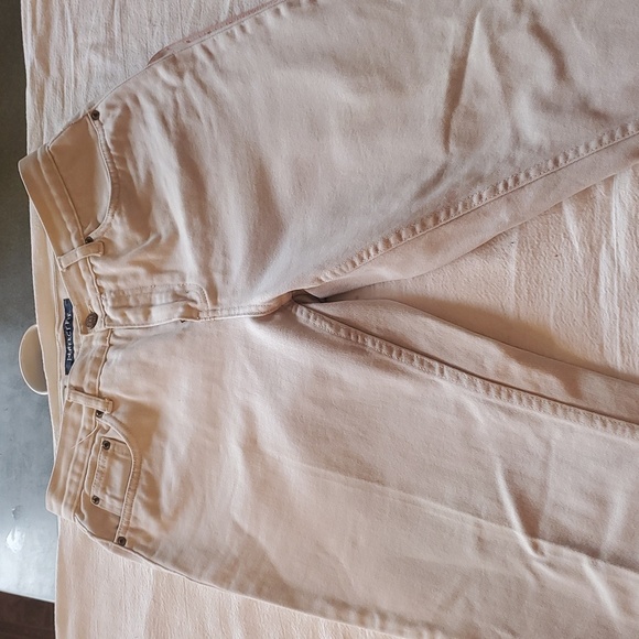 Bill Blass Jeans Stretch Perfect Fit Sz 6 Cream High Waisted Jeans - Picture 8 of 12